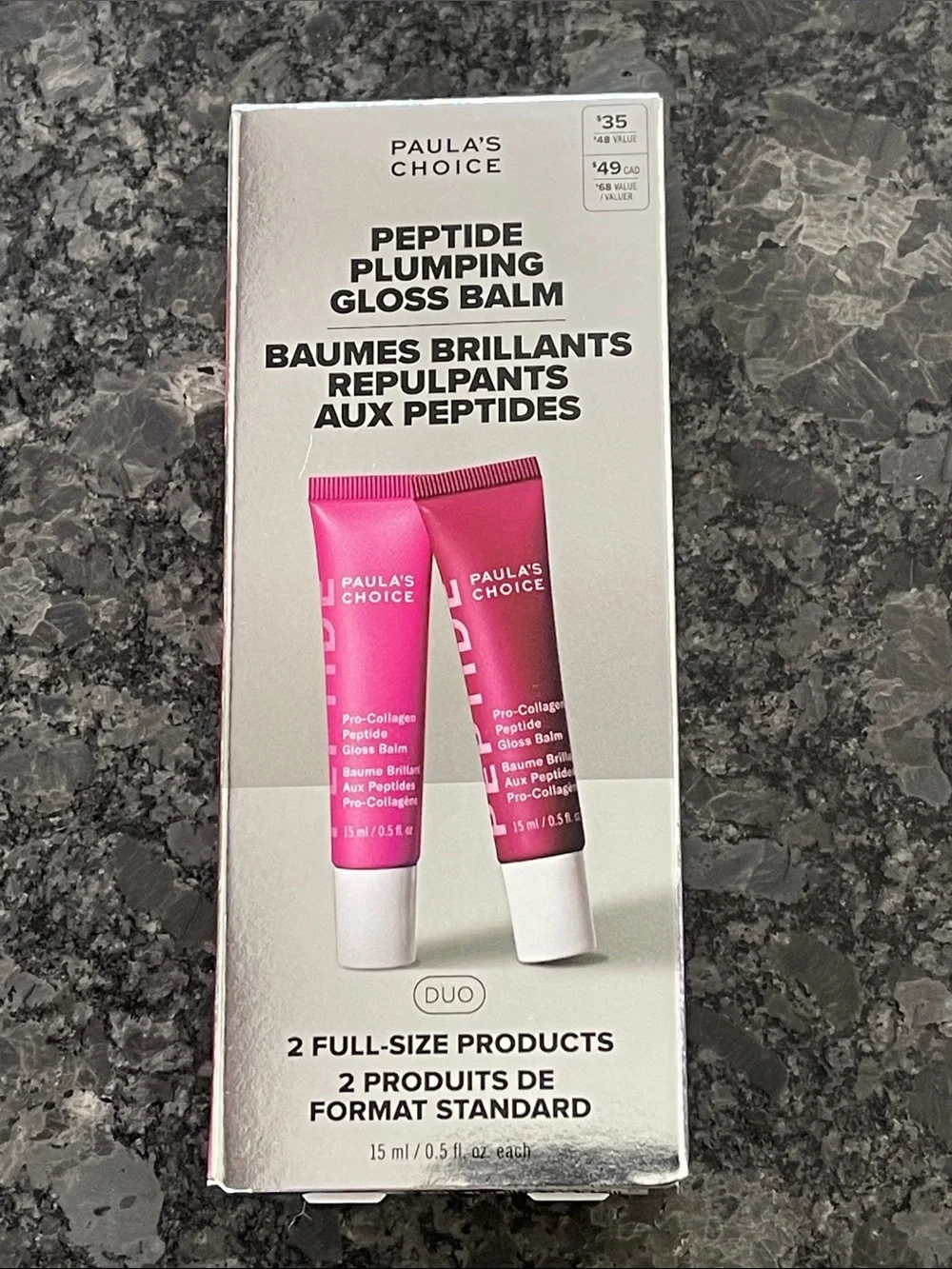 Paula’s Choice Peptide Plumping Gloss Balm Duo for fuller more hydrated lips